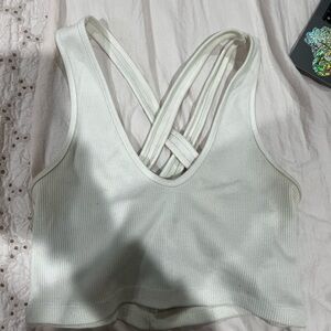 Urban Outfitters Cream Ribbed Top